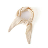 100% Cashmere Triangle Scarf Knit Neck with Minimalist Pointed Design