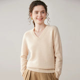 Women’s Cashmere Wool V-Neck Soft Knit Sweater