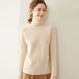 Women’s Cashmere Wool Turtleneck Soft Knit Pullover Sweater
