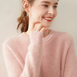 Women’s Cashmere Wool Crew Neck Thick Knit Sweater