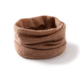 100% Cashmere Infinity Neck Warmer Soft Knit Ribbed Snood Scarf