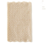 100% Cashmere Lace Knit Scarf Loop Neck Warmer with Openwork Pattern