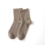 100% Cashmere Crew Sock Soft Warm Breathable Knit Socks