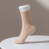 100% Cashmere Ribbed Crew Knit Short Socks for Women & Men