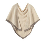 100% Cashmere Poncho Shawl Knit Cape Wrap Sweater for Women