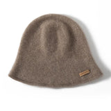 100% Cashmere Bucket Hat Soft Knit Winter Cloche Hat for Women