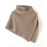 100% Cashmere Knit Dickey Mock Turtleneck Shoulder Warmer for Women