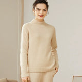 Women’s 100% Cashmere Mock Neck Soft Long Sleeve Pullover Sweater