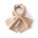 Women’s Cable Knit Cashmere Scarf Soft Winter Neck Warmer