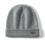 100% Cashmere Knit Beanie Hat Warm Winter Skull Cap for Women & Men