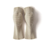 100% Cashmere Knee Warmers Soft Ribbed Knit Leg Warmers with Stretch Design