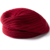 100% Cashmere Pleated Beret Hat Soft Knit Painter Cap