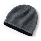 Unisex 100% Cashmere Knit Beanie Hat Slouchy Winter Skull Cap