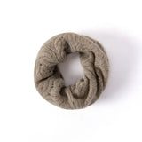 100% Cashmere Cable Knit Neck Warmer Soft Openwork Infinity Scarf
