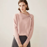 Women's 100% Cashmere Turtleneck Shoulder Button Sweater