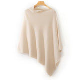 100% Cashmere Poncho Shawl Soft Knitted Cape Wrap Sweater for Women