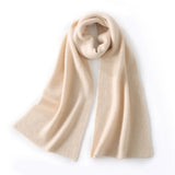 100% Cashmere Ribbed Knit Thick Long Winter Scarf for Women & Men
