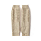 Women’s 100% Cashmere Long Fingerless Gloves Knit Wrist & Arm Warmers