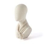 100% Cashmere Floral Knit Neck Scarf with Delicate Embroidered Flower Detail