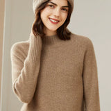 Women’s 100% Cashmere Mock Neck Soft Long Sleeve Pullover Sweater