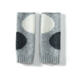 Women's Cashmere Fingerless Gloves Color Block Knit Long Arm Warmers