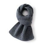 100% Cashmere Soft Knit Textured Wrap Lightweight Winter Scarf