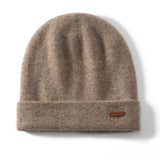 100% Cashmere Knit Beanie Hat Warm Winter Skull Cap for Women & Men