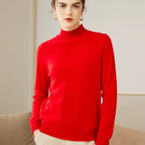 Women’s Pure Cashmere Mock Neck Cable Knit Sweater