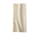 100% Cashmere Cable Knit Neck Warmer Soft Openwork Infinity Scarf