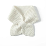 100% Cashmere Bow Scarf Soft Knit Neck Warmer with Knot Design