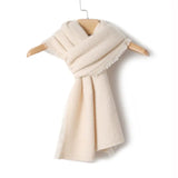 100% Cashmere Fringe Scarf Soft shawl Winter Wrap for Women & Men