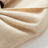 100% Cashmere Triangle Shawl Scarf with Contrast Border Soft Wrap
