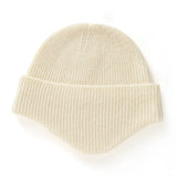 100% Cashmere Beanie Hat with Ear Flaps Soft Knit Winter Cap