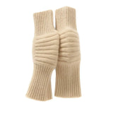 100% Cashmere Knee Warmers Soft Ribbed Knit Leg Warmers