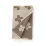 100% Cashmere Floral Scarf Soft Knit Pattern Winter Wrap for Women