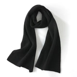 100% Cashmere Ribbed Knit Thick Long Winter Scarf for Women & Men