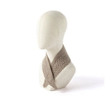100% Cashmere Neck Scarf Knit Mini Collar Scarf with Button Closure for Women
