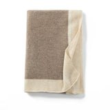 100% Cashmere Color Block Scarf Contrast Color Embroidered Winter Wrap