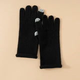 100% Cashmere Touchscreen Gloves Knit Winter Smartphone Gloves
