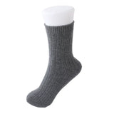 100% Cashmere Ribbed Crew Socks for Men and Women
