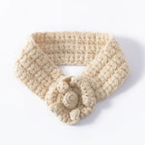 Handmade 100% Cashmere Crochet Flower Headband Thick Knit Ear Warmer